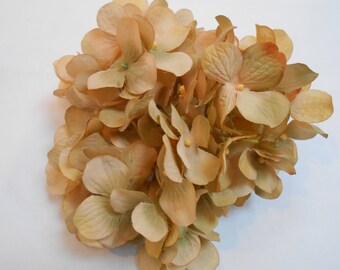 Beige Silk Hydrangea / Crafting Flowers / Artificial Flowers / Silk Flowers / Hydrangeas / Beige Flowers / Wedding Flowers / Hair Supply