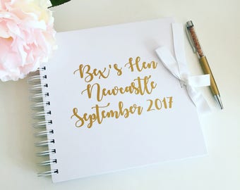Hen Party guestbook, hen party album, party scrapbook, medium size