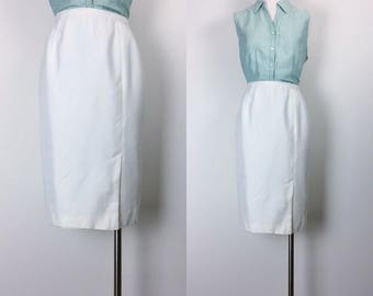 vintage silk skirt pencil skirt secretary skirt women' s size S/M