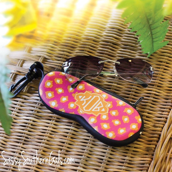 Items similar to SunGlasses Case, Monogrammed Sunglassed Case, Personalized Sunglasses Case