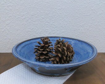 Serving Bowl - Handmade Stoneware Pottery Ceramic - Indigo Blue - 1-1/2 Quart