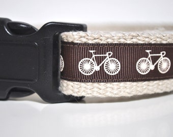 Hemp Webbing Dog Collar - 'Cycling Buddy' - 50% Profits to Dog Rescue