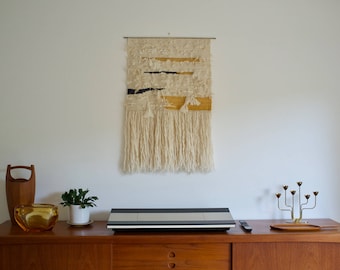 Hand woven wall hanging weaving - 'Cirro' fibre art / textile art / fiber art / tapestry / wall art / large