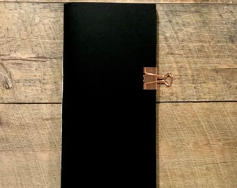 Black TN Insert - Traveler's Notebook Insert - Midori Insert - Fauxdori - Mixed Media - Scrapbooking - Art Journaling - Various Sizes