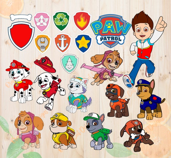 Download Paw Patrol Svg Paw Patrol Cut files Paw patrol Dxf Eps