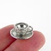 10 Tea Cup and Saucer Charms in Silver Tone - 3D - 14mm x 8mm