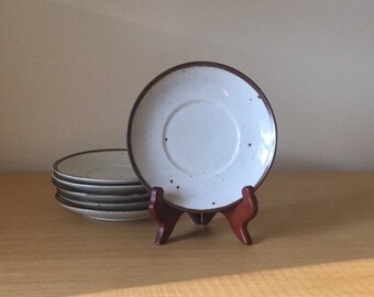 dansk brown mist saucers set of six