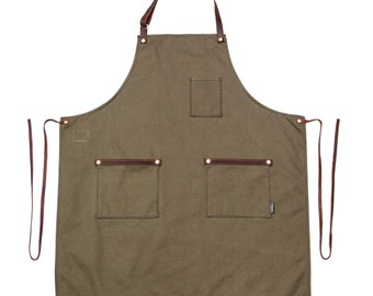 Industry Full Apron - Standard Canvas - Moss