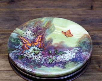 Vintage Butterfly Litho Tin