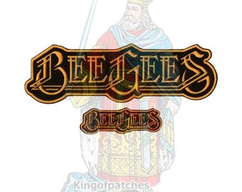 The Bee Gees Embroidered Big or Small Patches Pop Music Disco Band Logo Saturday Night Fever Barry Robin Maurice Gibb