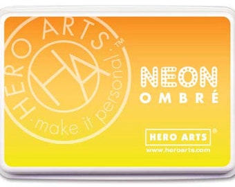 Hero Arts NEON OMBRE Ink Pad - Neon Yellow to Orange