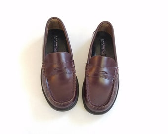 Youth Boys Size 13 Sperry Topsider Colton Boat Deck Shoes Leather Penny Loafers Burgundy Dress Shoes Slip On Girls Child Toddler Hipster Kid