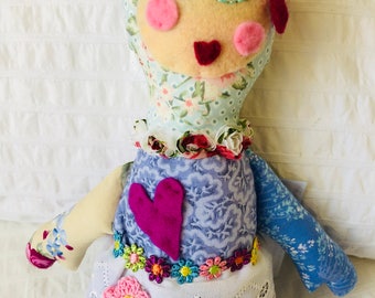 Handmade Doll Beautiful One Of A Kind Doll, Doll Softie DOLL1140