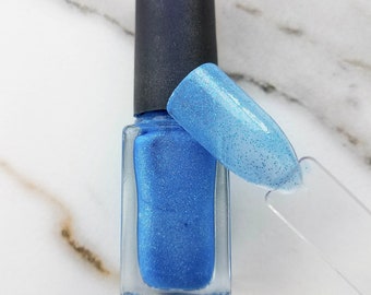 Baby Blue Glitter Nail Polish by OneOffNailPolish