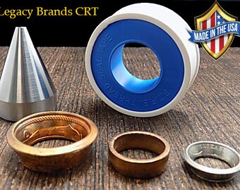 Coin Ring Tools: Folding Cone, Stainless Steel, 1/4" inch to 3/4" inch Hole Sizes Folding Range