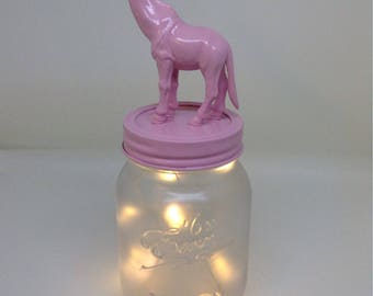 Giraffe Mason Jar night light, baby room