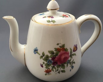 Vintage Crown Staffordshire Rose With Flowers Design Baby Teapot.