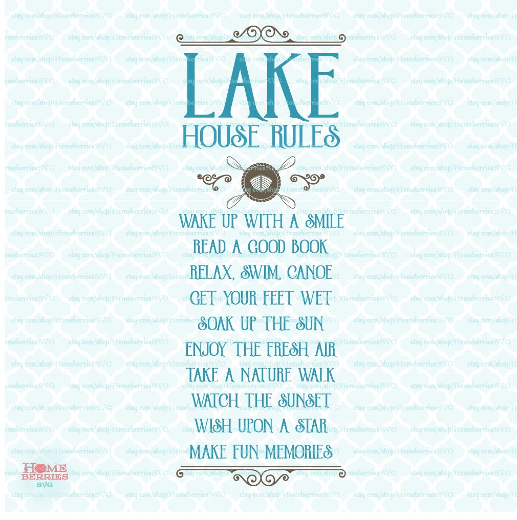 Download Lake House Rules svg Family Summer Vacation sign svg Lake Life