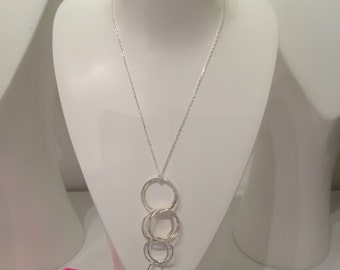 Cluster of Loops Pendant - Sterling Silver