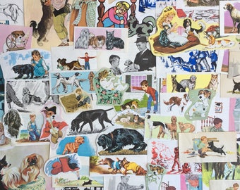 dog ephemera for junk journals, smash books, art journals, collage and altered art, puppy ephemera