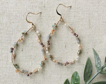 Pastel wire wrapped dangles