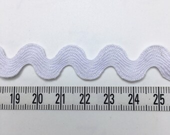 5 yards 3/4 inch Large Rick Rack Trim - Number 1 White
