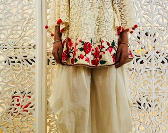 Lace Swing Top & Dhoti Pants