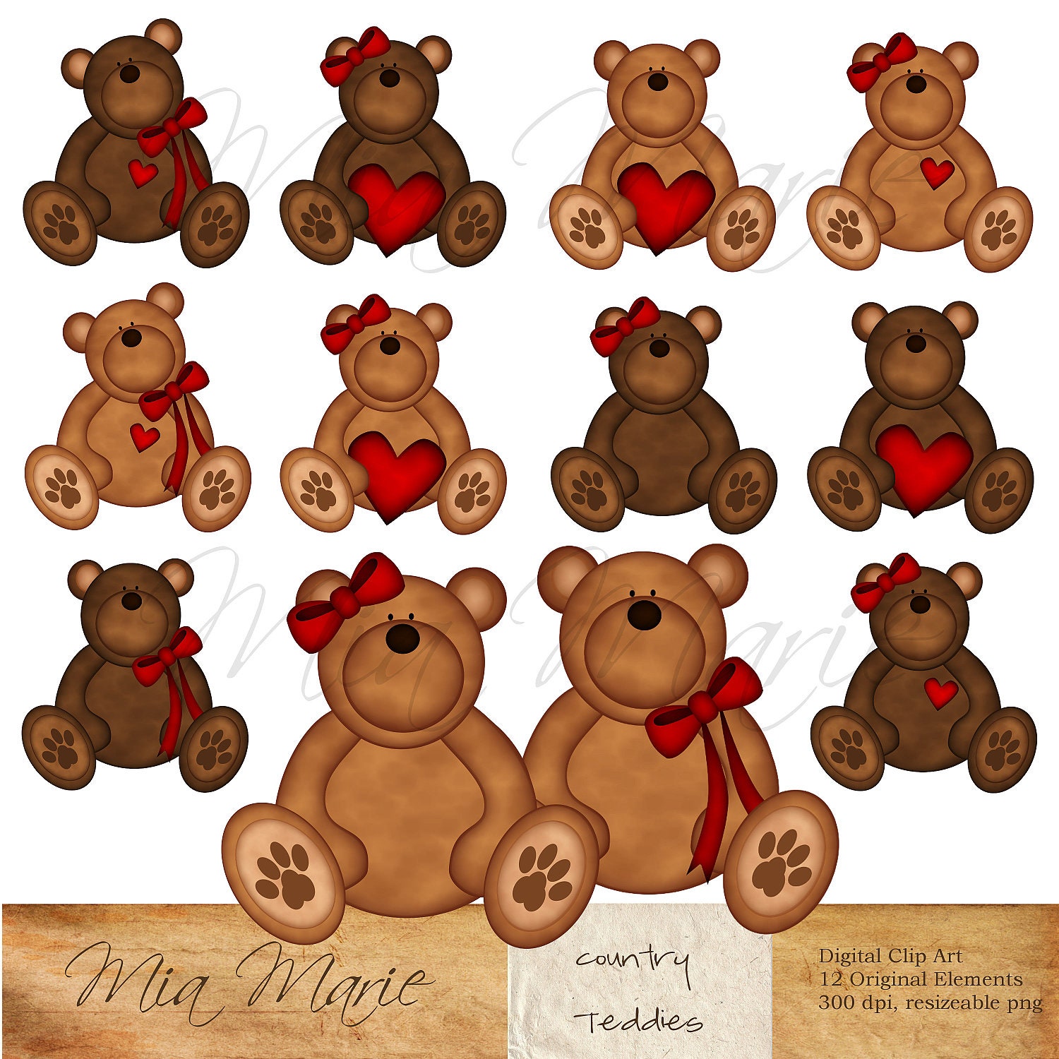 ten teddy bears