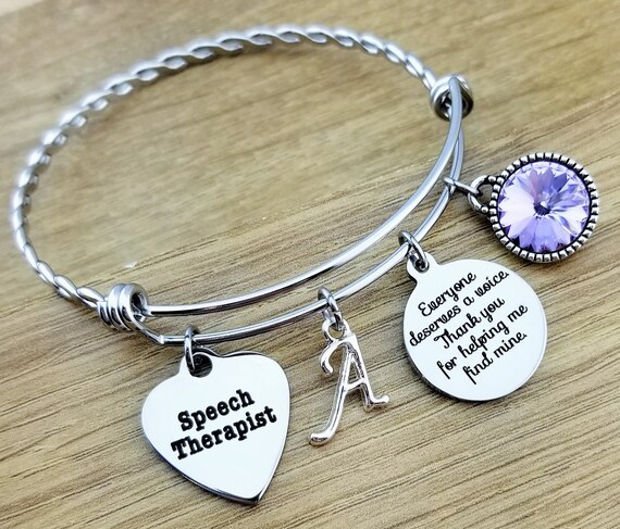 Speech Therapist Gift Speech Therapy Gifts Speech Language Pathologist Gift Speech Therapist Bracelet Gift for Speech Therapist