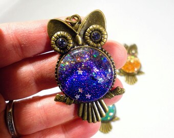 Barn Owl Jewelry Necklace, Unique Gift for Daughters, Snow Globe Jewelry Necklace, Snow Globe Necklace Jewelry, Gift for Her, Resin Jewelry