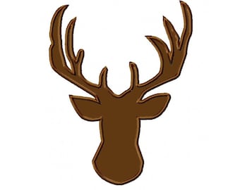 Deer Head 4...Instant Download...Applique Machine Embroidery DESIGN NO. 856
