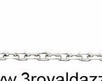 Brand new precious italian 925 sterling silver diamond cut cable chain 1 mm 18 "
