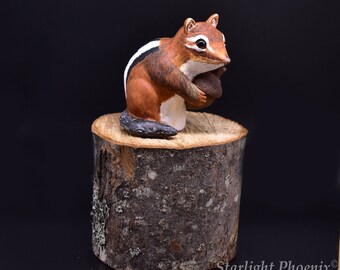Chipmunk, Chipmunk Sculpture, Polymer Clay Sculpture, Clay Art, Clay Sculpture, Sculpture, Wildlife Art, OOAK Sculpture, Animal Sculpture