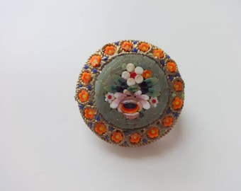 Italian Micro Mosaic Brooch