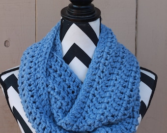 Ready to Ship Denim Blue Infinity Scarf
