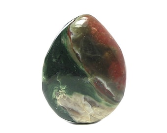Agate Bloodstone agate, Deep green and Red Semiprecious Gem Stone Pear Shape Cabochon, Polished gemstone, DIY Jewelry