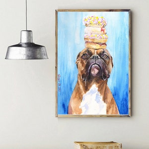 Funny dog painting | Etsy