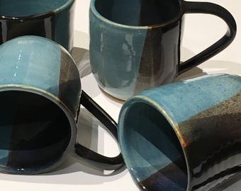 Item 325 Blue and Brown Mugs