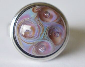 Collectable Artisan Handmade Lampwork Glass Snap Charm - Interchangeable Jewellery - Snap, Popper, Chunk, Button