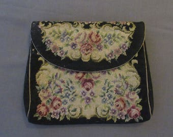 Austrian Floral Petit Point Purse