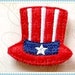 Set of 4 UNCUT Patriotic Uncle Sam Hat Felties