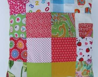 colorful patchwork cushion