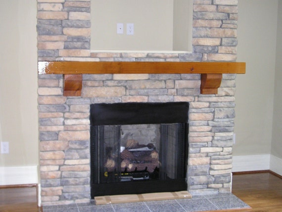 CEDAR MANTEL SMOOTH CEDAR MANTEL WITH 2 CORBELS MEASURES 6X 10X 72(6)