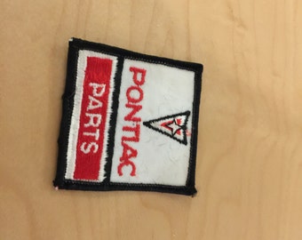 vintage pontiac parts patch, new old stock, 1970's