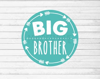 Big Brother Printable Iron on T shirt Transfer - DIY T shirt Decal - Instant Download (Big Brother Arrows)