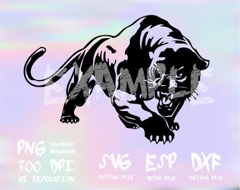 Panthers silhouette ,Animal Silhouetteclipart,SVG,PNG 300dpi ,ESP vector