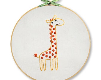 KIT embroidery giraffe wall art