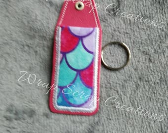 Lip Balm Holder - Mermaid fabric
