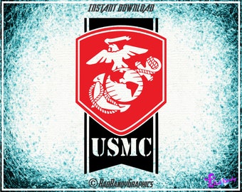 USMC, Marines, Cut Files, EPS, SVG, Png, Vector
