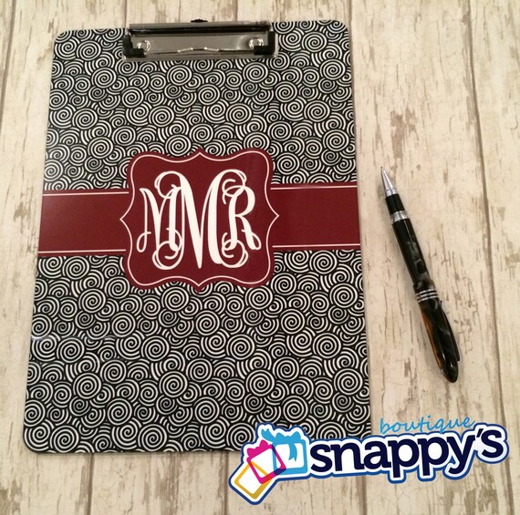 Personalized 2sided clipboard Monogrammed Clipboards Coach